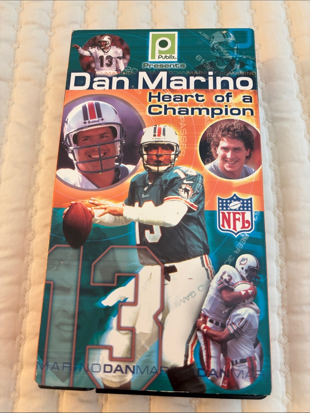Vintage Dan Marino: Heart of a Champion VHS — Teal & Orange Cover